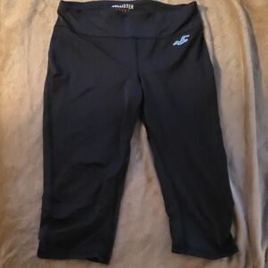 Hollister Navy Capri Leggings with Blue Logo M